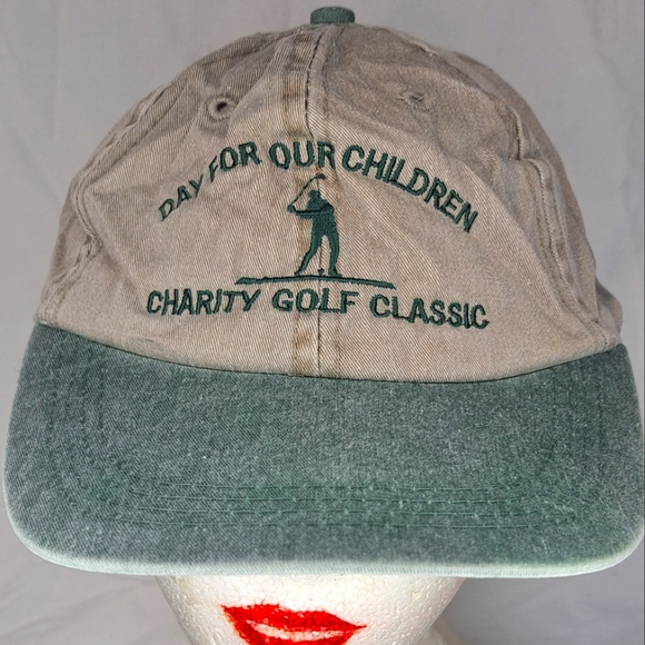 Source Unknown Accessories - Charity Golf Classic Strapback Hat Cap Day For Our Children Women's Green Tan